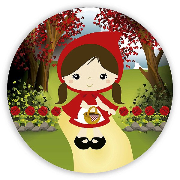 Painel Redondo - Chapeuzinho Vermelho - Sublimado 3D