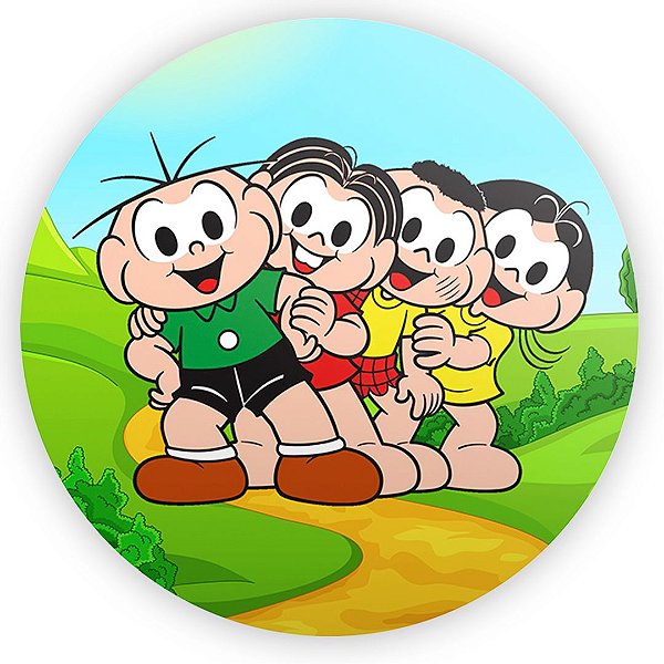 Painel Redondo - Turma da Mônica - Sublimado 3D