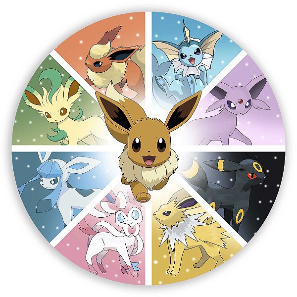 Painel Redondo - Pokemon - Sublimado 3D