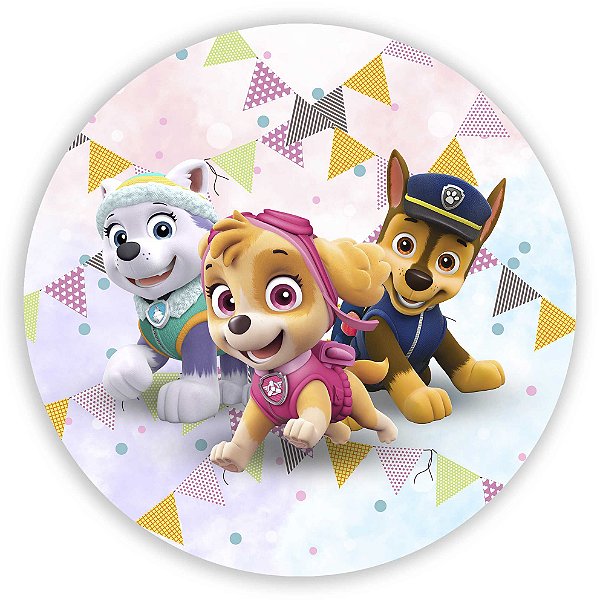 Painel Redondo - Patrulha Canina - Sublimado 3D