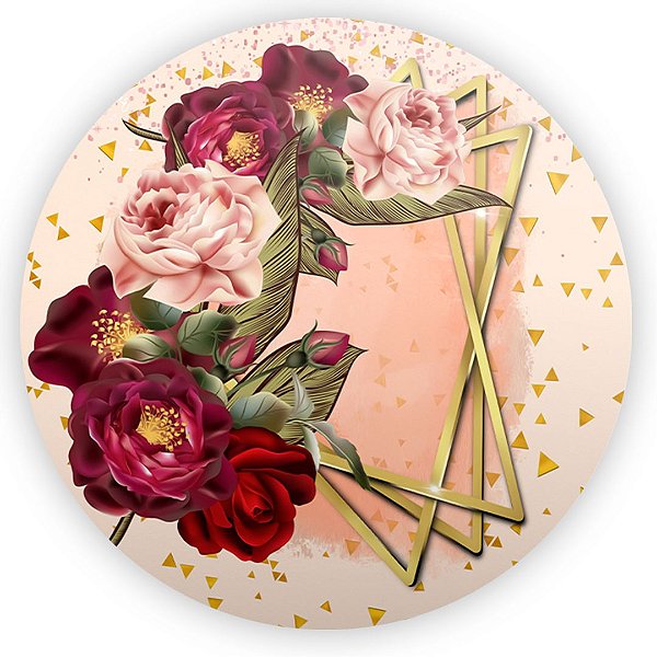 Painel Redondo - Marsala - Sublimado 3D