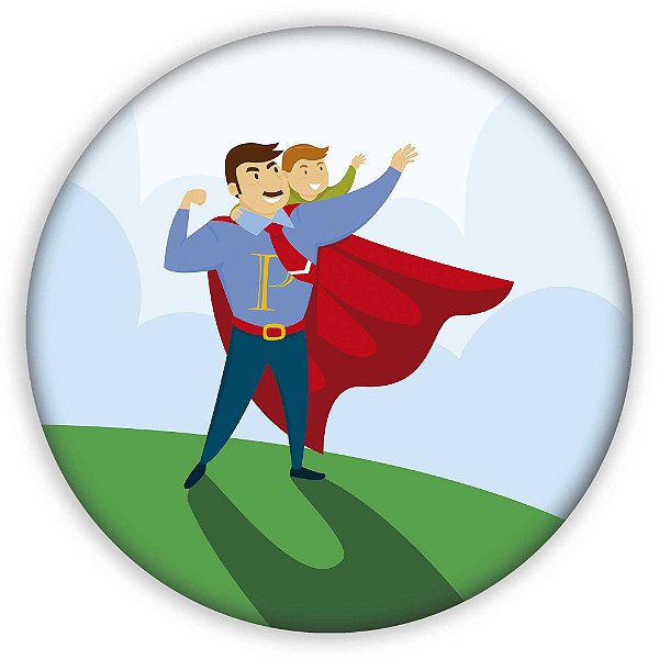 Painel Redondo - Dia dos Pais - Sublimado 3D