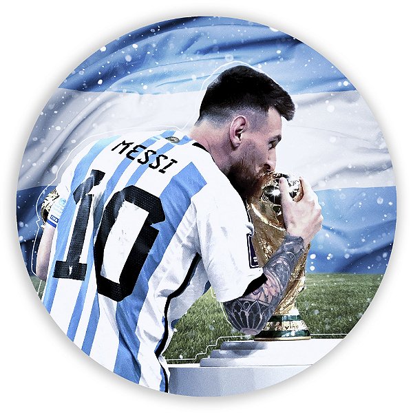Painel Redondo - Messi  - Sublimado 3D