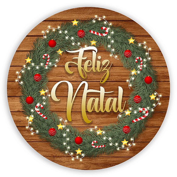 Painel Redondo - Natal  - Sublimado 3D