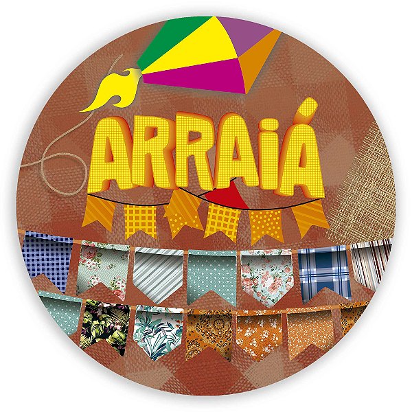 Painel Redondo - Festa Junina - Sublimado 3D