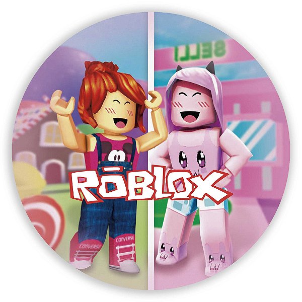 Painel Redondo Sublimado 3d Tema Roblox Masc./femenino 1,50