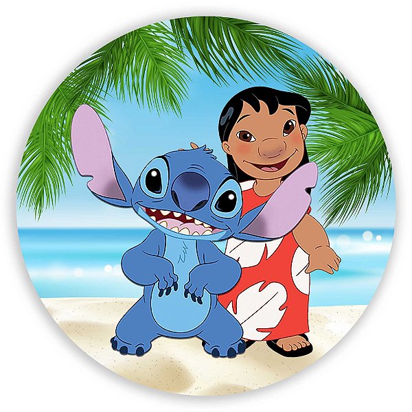 Painel Redondo - Lilo e Stitch - Sublimado 3D