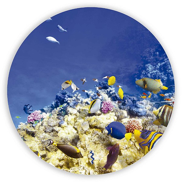 Painel Redondo - Fundo do Mar - Sublimado 3D
