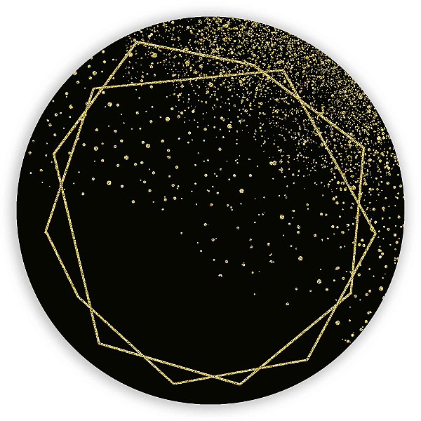 Painel Redondo - Geometrico Glitter - Sublimado 3D