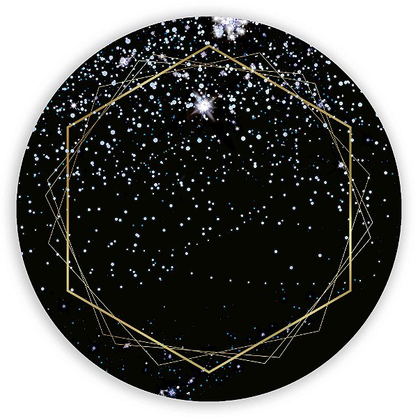 Painel Redondo - Geometrico Glitter - Sublimado 3D