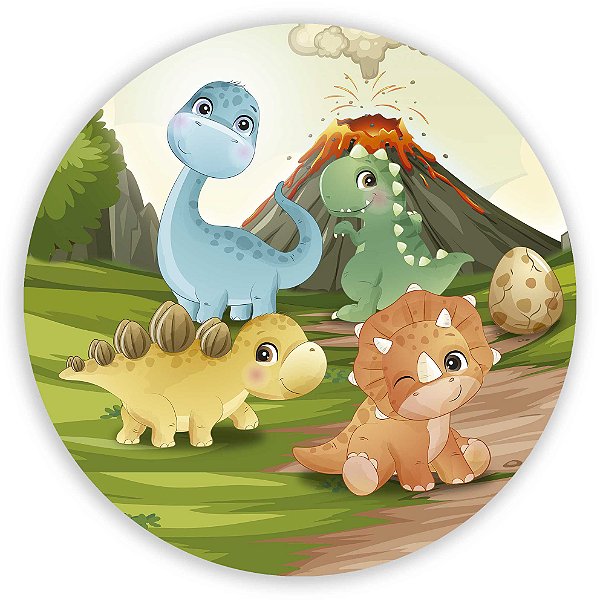 Mini Painel - Dinossauro Cute - Sublimado 3D