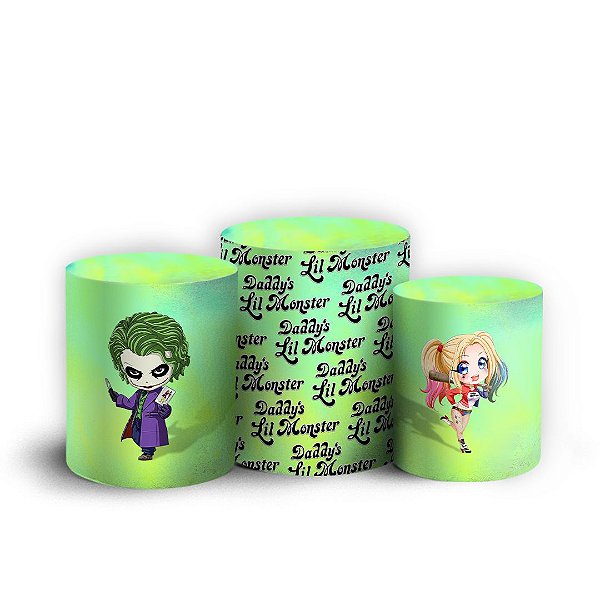 Trio Cilindro -  Arlequina - Sublimado 3D + Elástico