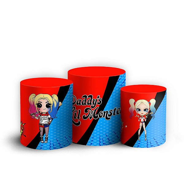 Trio Cilindro -  Arlequina - Sublimado 3D + Elástico