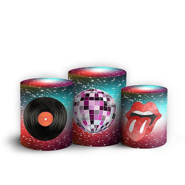 Trio Cilindro -  Anos 70 - Sublimado 3D + Elástico