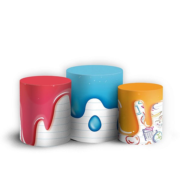 Trio Cilindro - Pintando o Sete - Sublimado 3D + Elástico