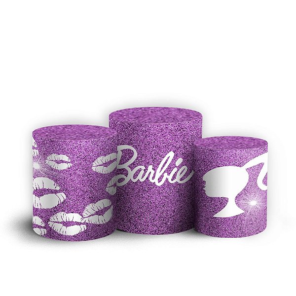 Trio Cilindro - Barbie - Sublimado 3D + Elástico