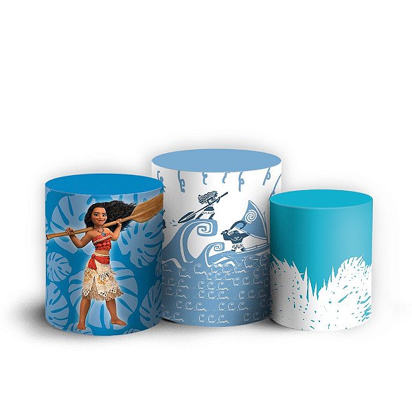 Trio Cilindro - Moana Adulta - Sublimado 3D + Elástico