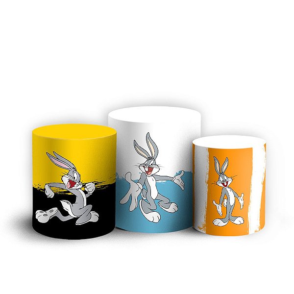 Trio Cilindro - Looney Tunes - Sublimado 3D + Elástico