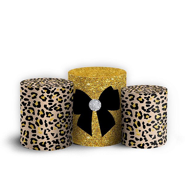 Trio Cilindro -  Animal Print - Sublimado 3D + Elástico