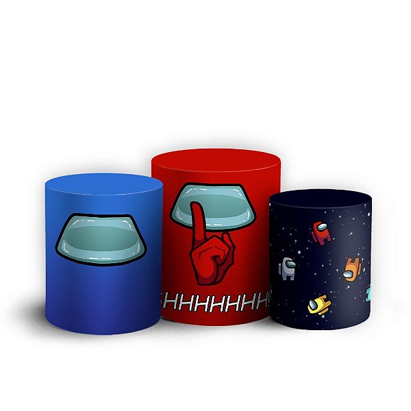 Trio Cilindro -  Among Us - Sublimado 3D + Elástico