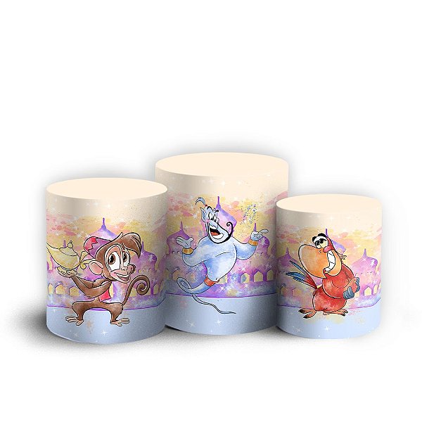 Trio Cilindro -  Aladim - Sublimado 3D + Elástico