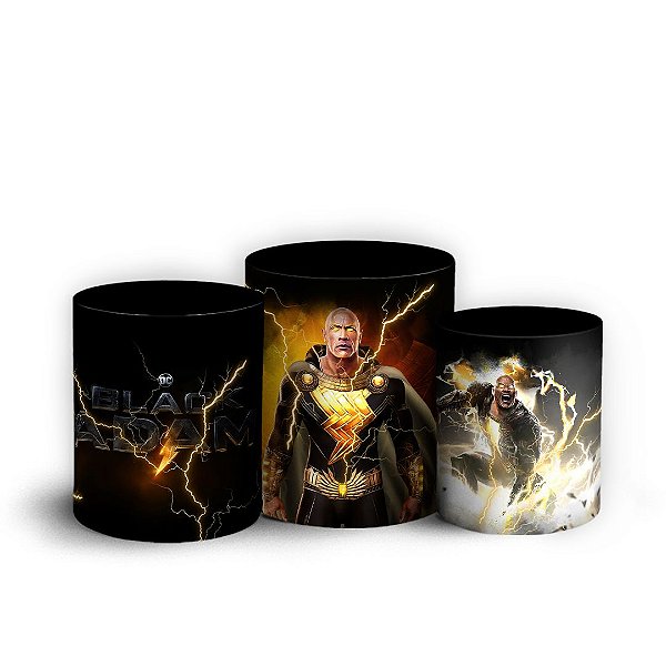 Trio Cilindro -  Adão Negro - Sublimado 3D + Elástico