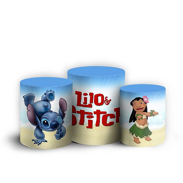 Trio Cilindro - Lilo e Stitch - Sublimado 3D + Elástico