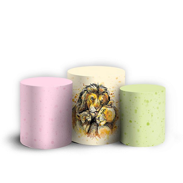 Trio Cilindro - Leoa - Sublimado 3D + Elástico
