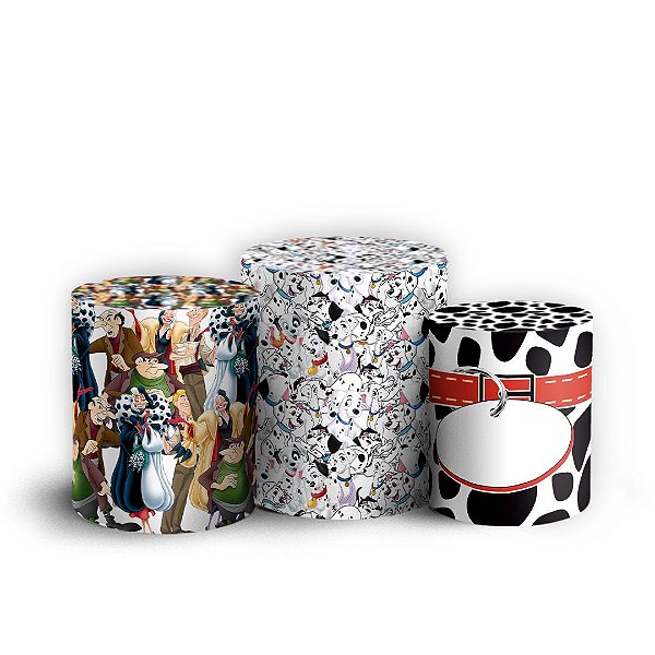 Trio Cilindro -  101 Dálmatas - Sublimado 3D + Elástico