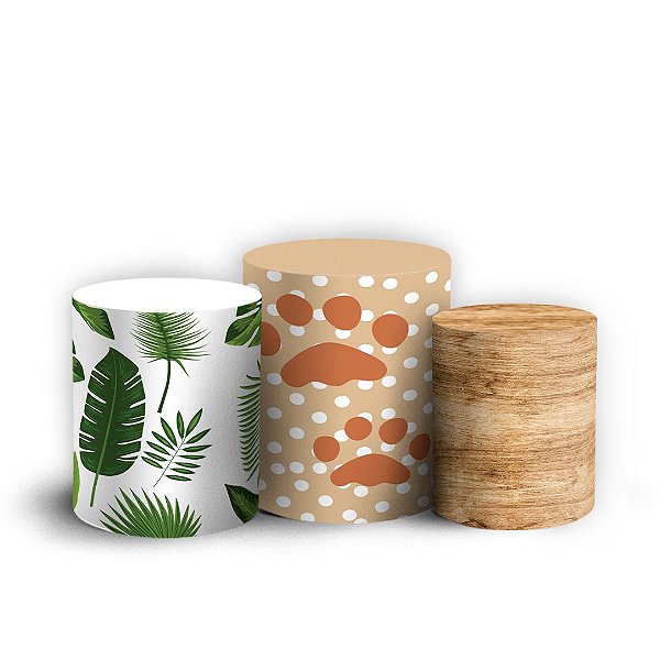 Trio Cilindro - Leãozinho - Sublimado 3D + Elástico