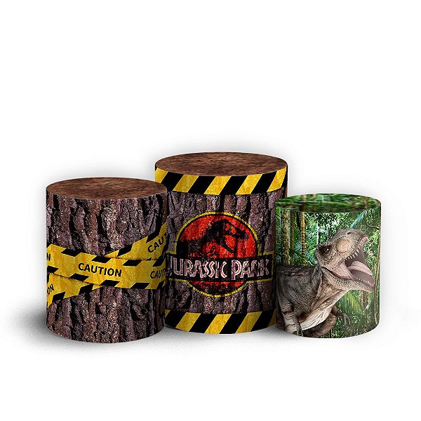 Trio Cilindro - Jurassic World - Sublimado 3D + Elástico