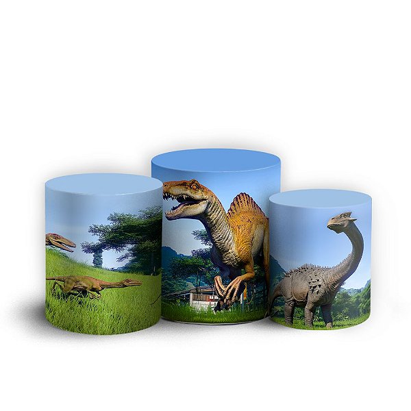 Trio Cilindro - Jurassic World - Sublimado 3D + Elástico