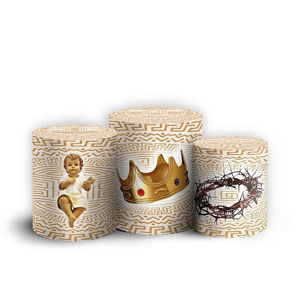 Trio Cilindro - Jesus - Sublimado 3D + Elástico