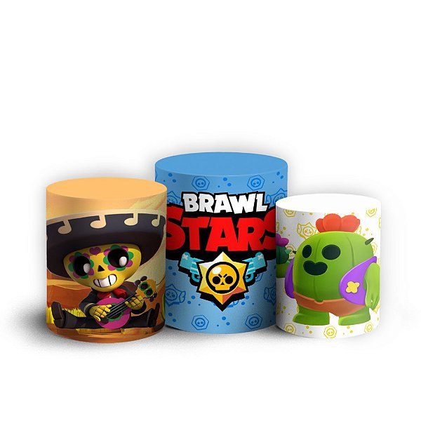 Trio Cilindro - Brawl Stars - Sublimado 3D + Elástico