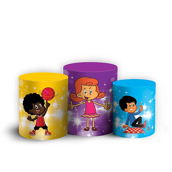 Trio Cilindro - 3 Palavrinhas - Sublimado 3D + Elástico