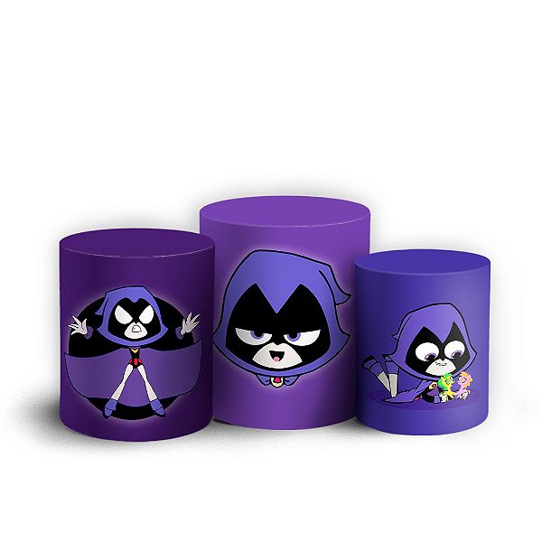Trio Cilindro -  Teen Titans - Sublimado 3D + Elástico