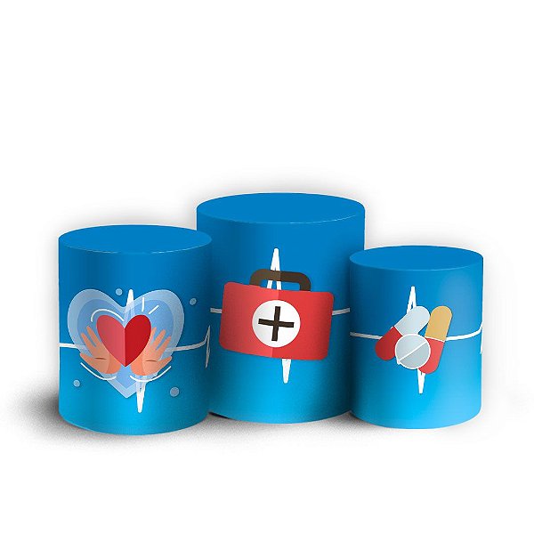 Trio Cilindro - Medicina - Sublimado 3D + Elástico
