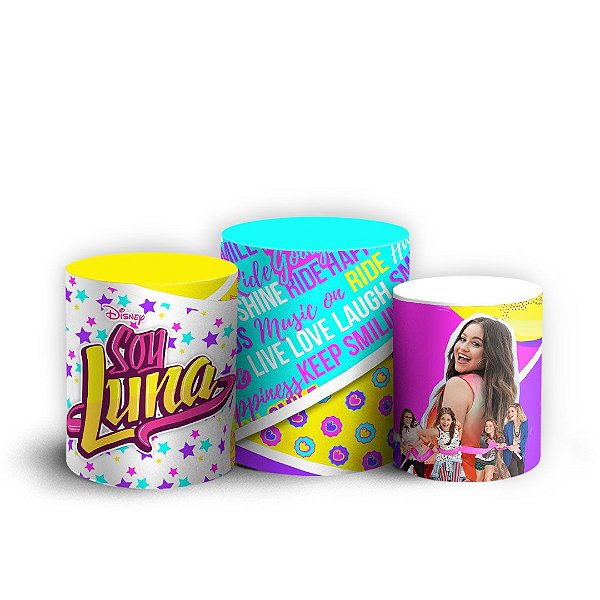 Trio Cilindro -  Soy Luna - Sublimado 3D + Elástico