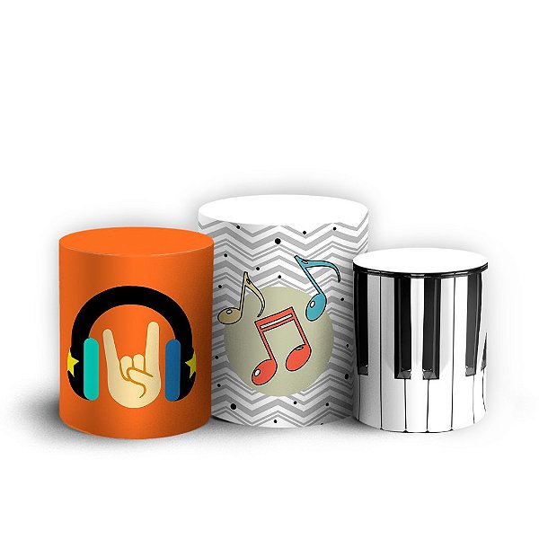 Trio Cilindro - Instrumentos - Sublimado 3D + Elástico