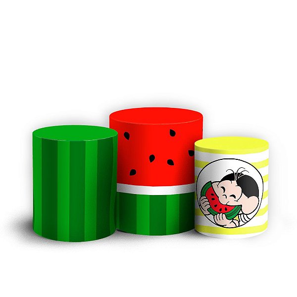 Trio Cilindro - Magali - Sublimado 3D + Elástico