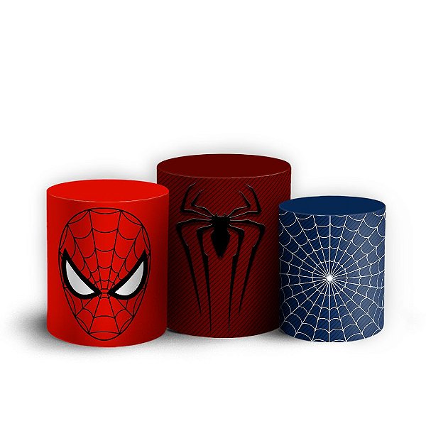 Trio Cilindro - Homem Aranha - Sublimado 3D + Elástico