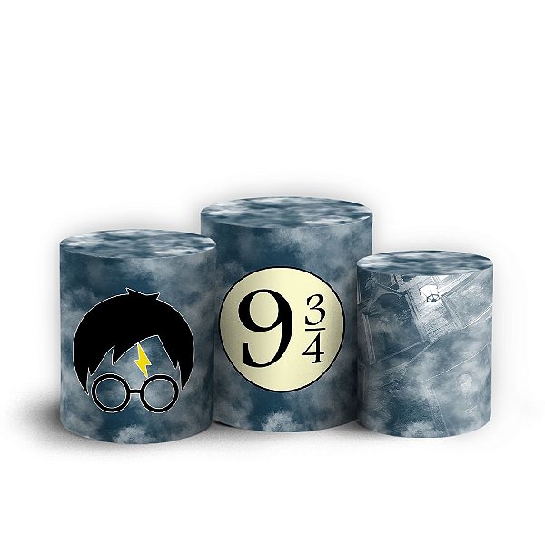 Trio Cilindro - Harry Potter - Sublimado 3D + Elástico