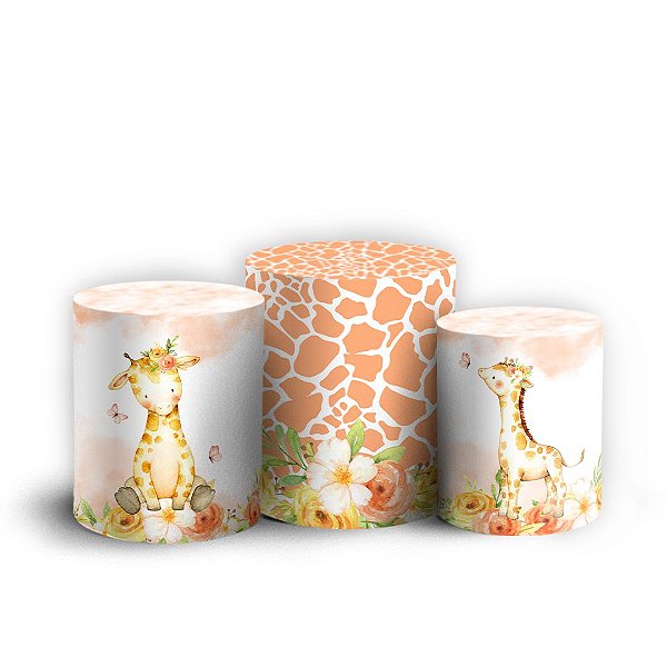 Trio Cilindro - Girafa - Sublimado 3D + Elástico