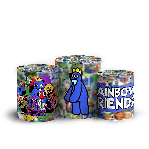 Trio Cilindro -  Rainbow Friends - Sublimado 3D + Elástico