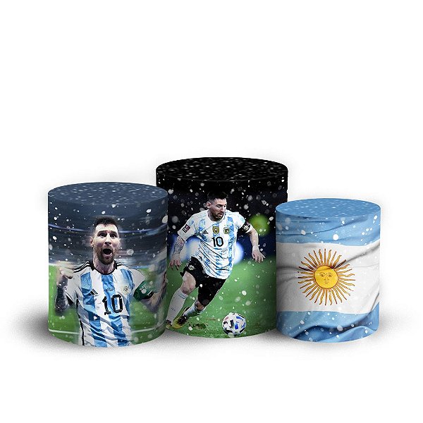 Trio Cilindro -  Messi - Sublimado 3D + Elástico