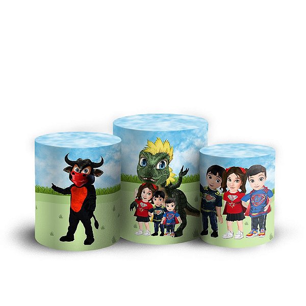 Trio Cilindro -  Davi e Samuel Max Kids - Sublimado 3D + Elástico