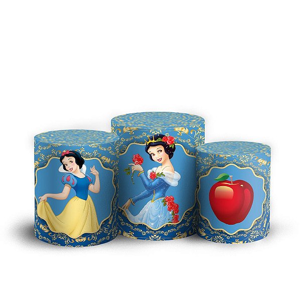 Trio Cilindro -  Branca de Neve - Sublimado 3D + Elástico