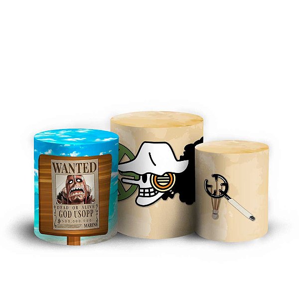 Trio Cilindro -  One Piece Usopp - Sublimado 3D + Elástico