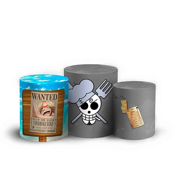 Trio Cilindro -  One Piece Sanji - Sublimado 3D + Elástico