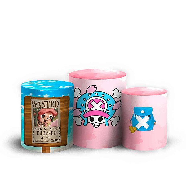 Trio Cilindro -  One Piece Chopper - Sublimado 3D + Elástico